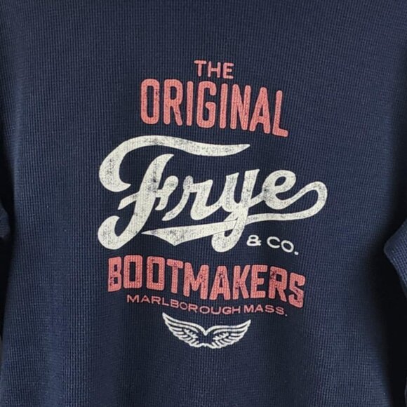 Frye and Co Mens Shirt 2XLT Night Sky Blue L/S Thermal Knit Big &Tall - Picture 4 of 7